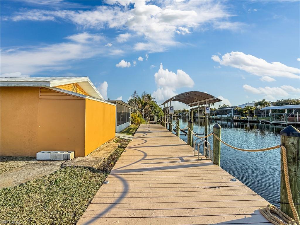 2115 St Croix Avenue Fort Myers, FL 33905 - Photo 29 of 37 Dock area with a water view