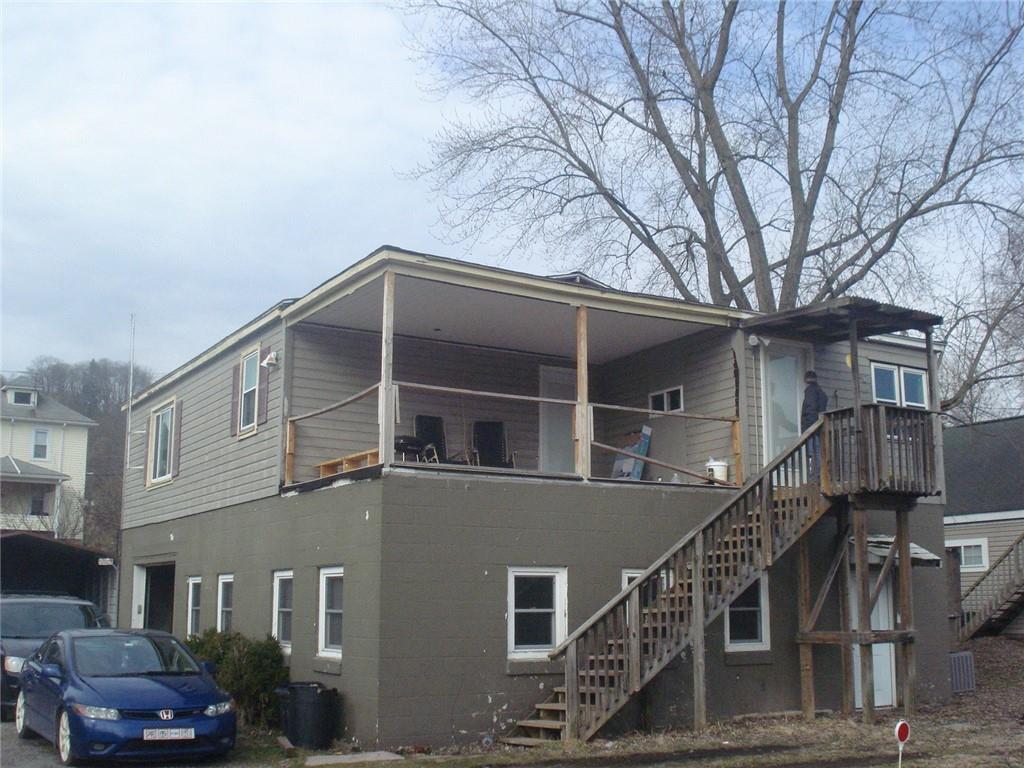a front view of a house with balcony