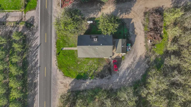 a view of a garden with a lake