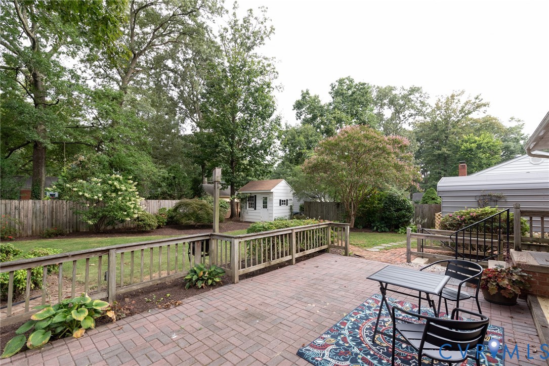 2016 Denton Drive Richmond, VA 23235 - Photo 30 of 39 a view of a deck with chairs and a yard