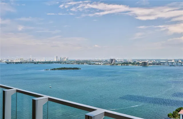 a view of a balcony and lake view