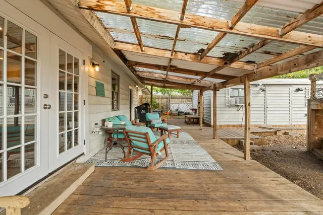 a view of outdoor space with trampoline