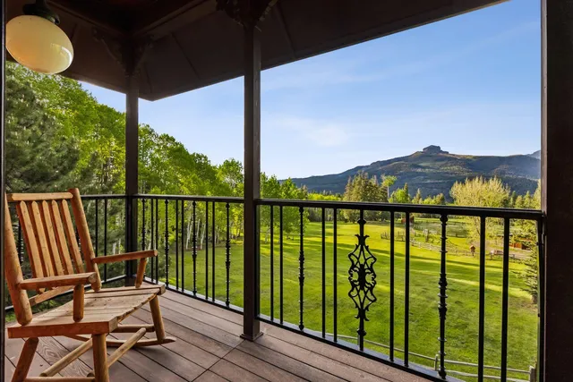 a view of a lake with a mountain in the background