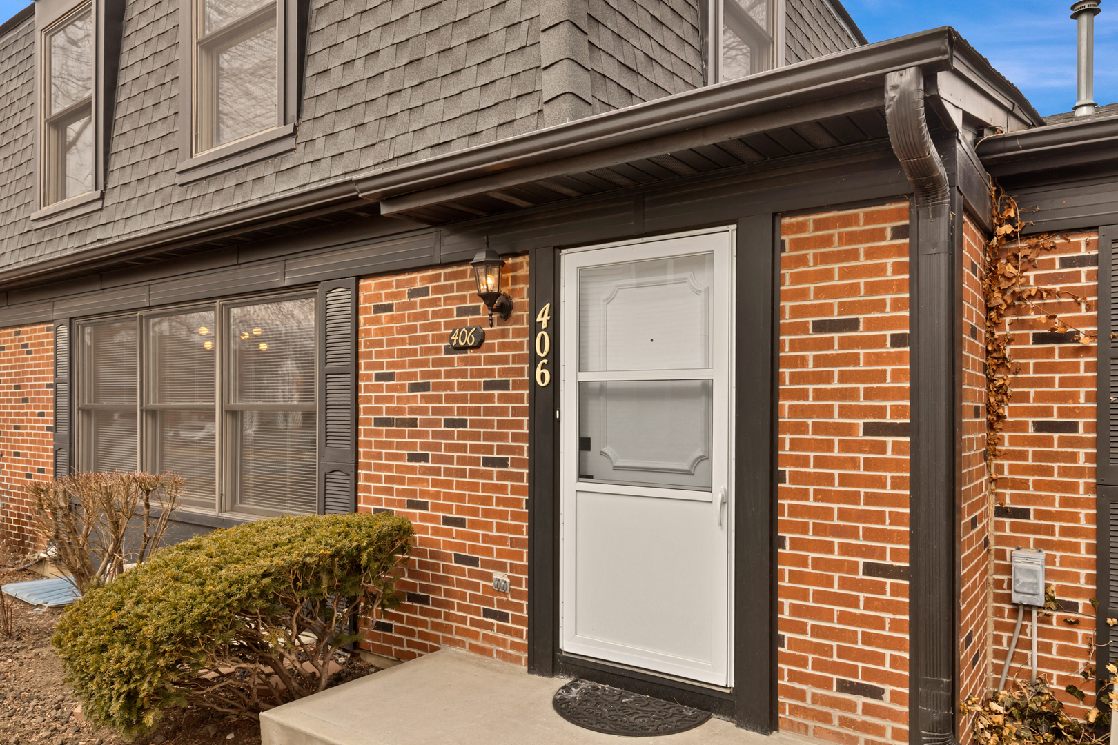 a view of front door of house