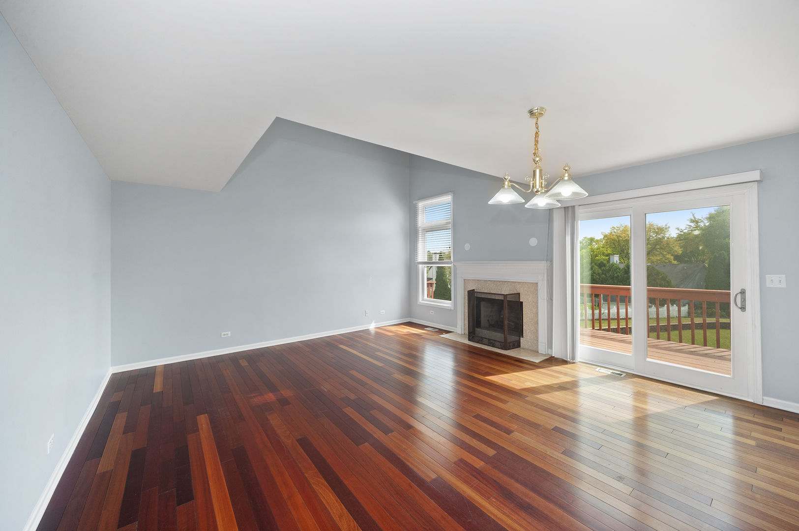 315 Spring Point Drive Carpentersville, IL 60110 - Photo 8 of 21 a view of a livingroom with wooden floor a fireplace and windows