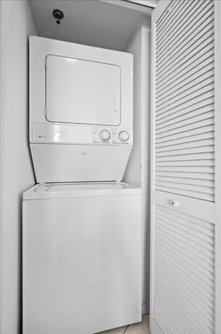 a close view of washer and dryer