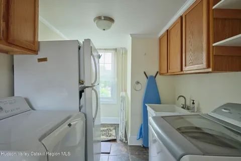a room with a large window