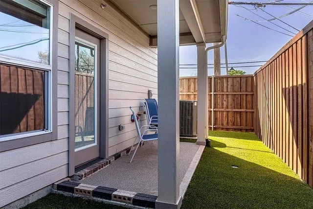 a view of an front door