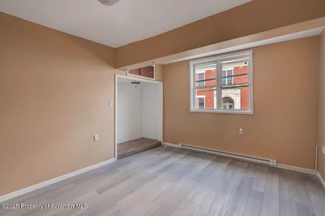 an empty room with a window