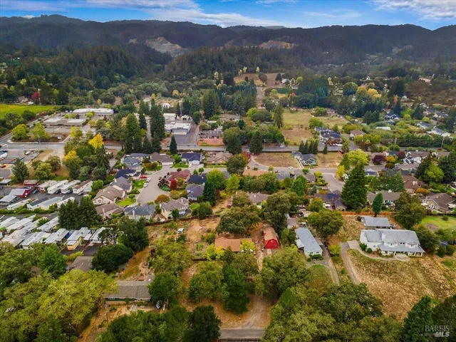 a view of city and mountain