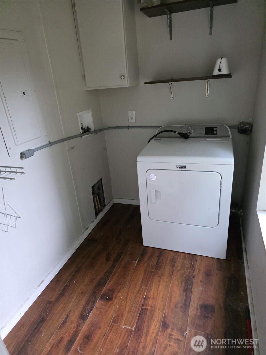 1104 East Alderwood Road Belfair, WA 98528 - Photo 15 of 15 a utility room with wooden floor washer and dryer