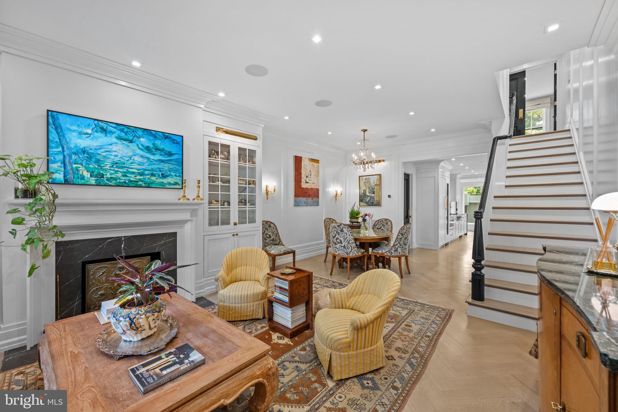 1524 Swann Street Northwest Washington, DC 20009 - Photo 5 of 30 Open living room to dining room