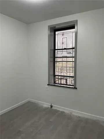 an empty room with a window