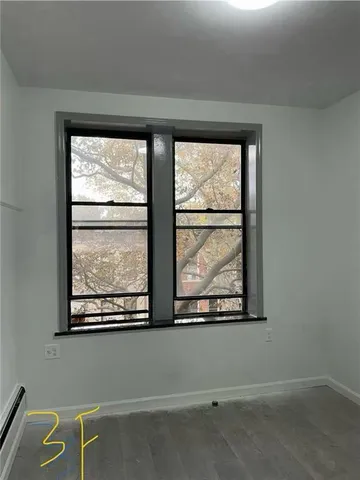 an empty room with a window