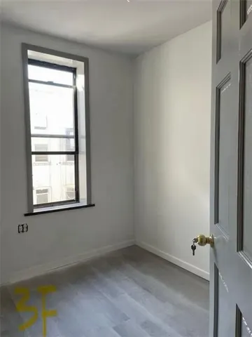 an empty room with a window