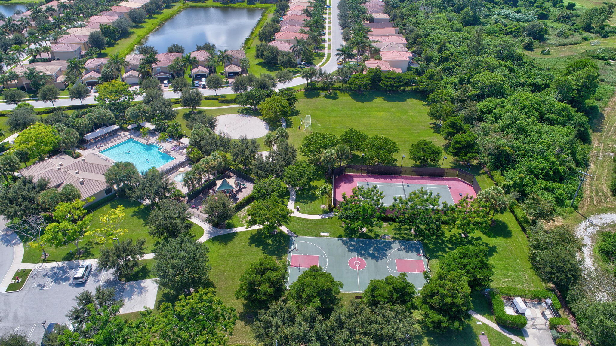 7533 Topiary Avenue Boynton Beach, FL 33437 - Photo 89 of 90 an aerial view of residential house with outdoor space and swimming pool