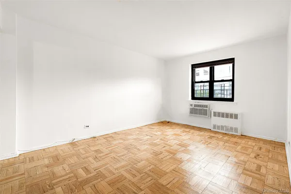 an empty room with a window