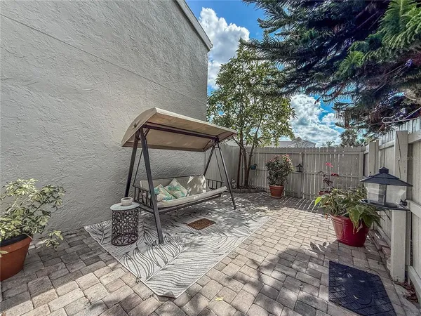 a house view with a seating space