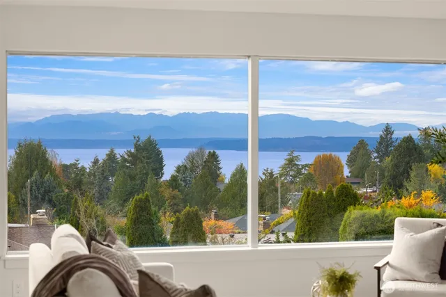 a view of a city from a balcony