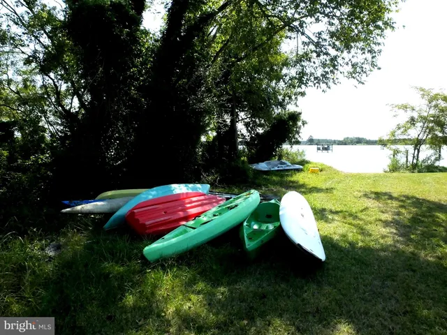 a view of a lake with a mountain in the background
