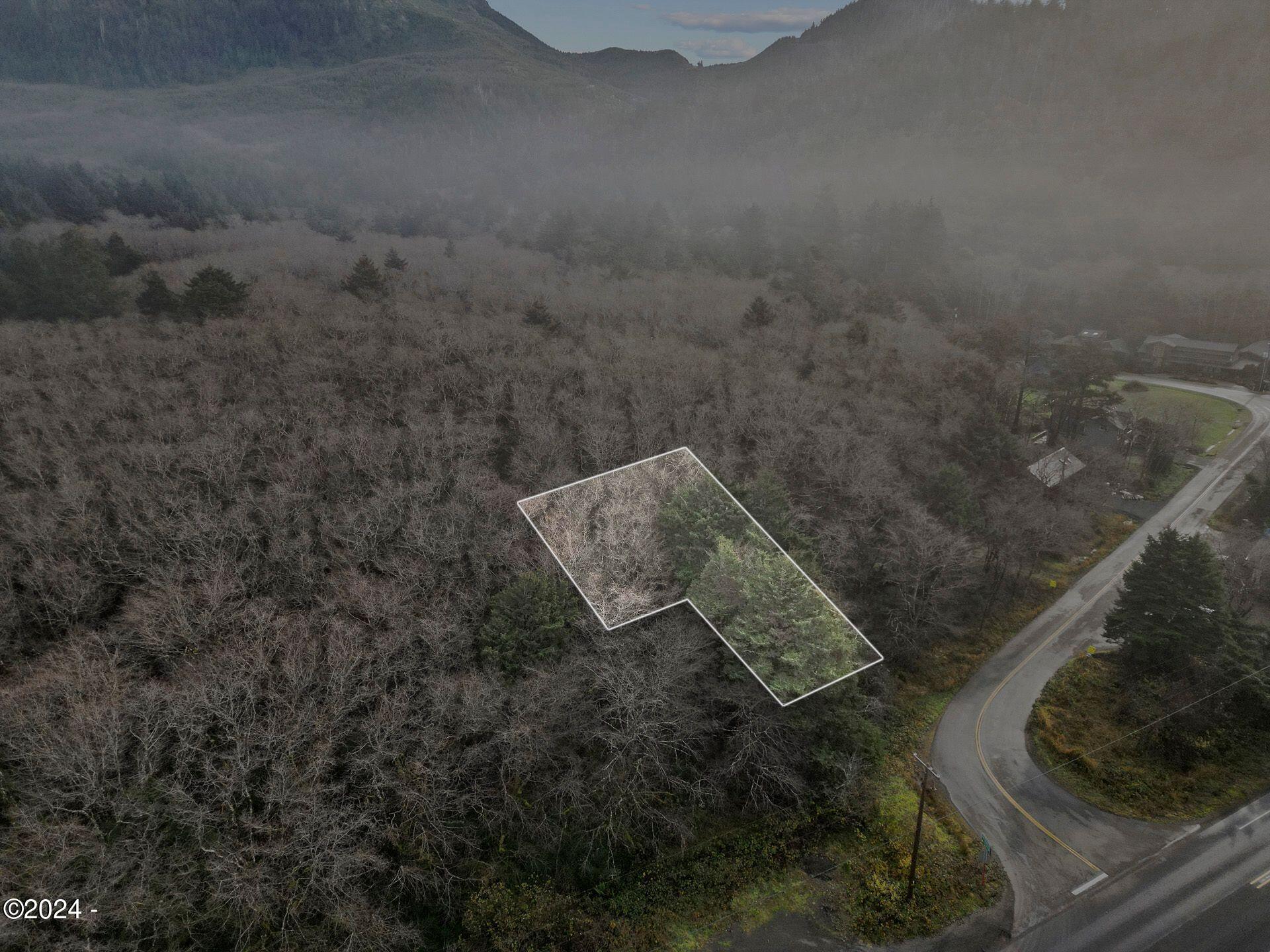 8500 East Beach Road Arch Cape, OR 97102 - Photo 9 of 19 Drone- SE Facing Highlighted Lot