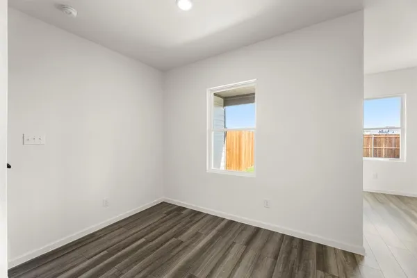 an empty room with a window