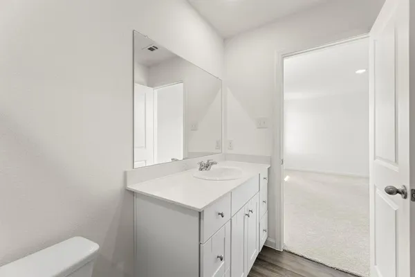 an empty room that has a window