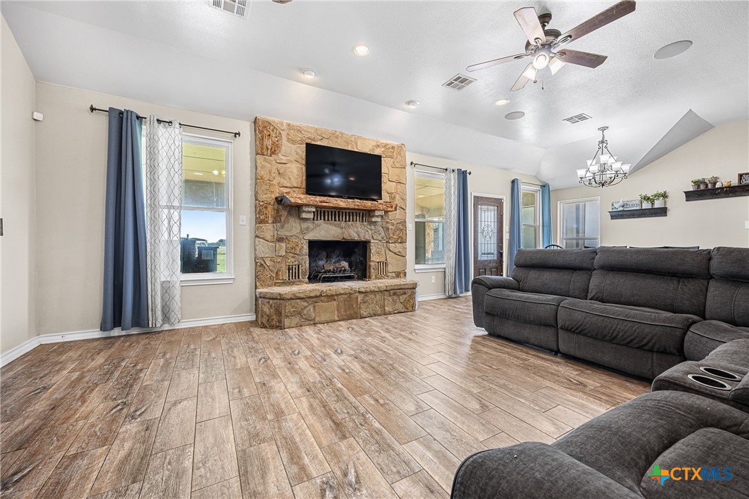 16101 Dove Road Moody, TX 76557 - Photo 15 of 42 a living room with furniture and a fireplace