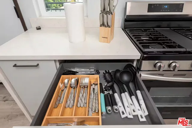 a close view of appliances