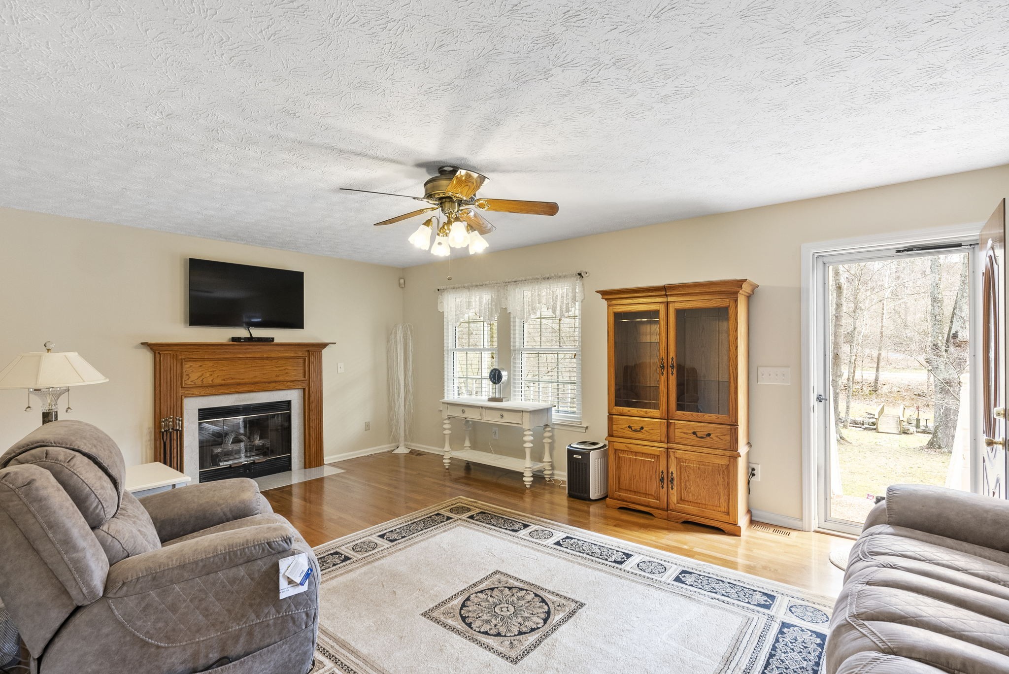 8320 Cedar Grove Road Cross Plains, TN 37049 - Photo 4 of 15 a living room with furniture a fireplace and a flat screen tv
