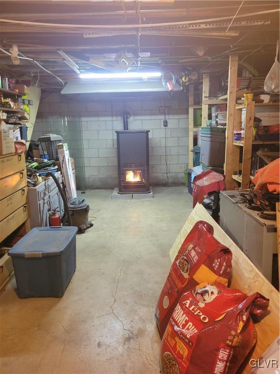 4563 Timberline Road Walnutport, PA 18088 - Photo 36 of 36 Large lower level wood pellet stove