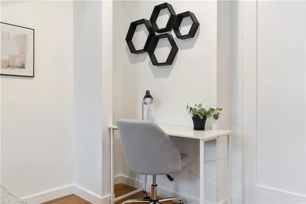 a view of a closet and storage