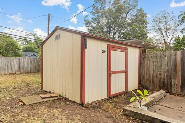 a backyard of a house
