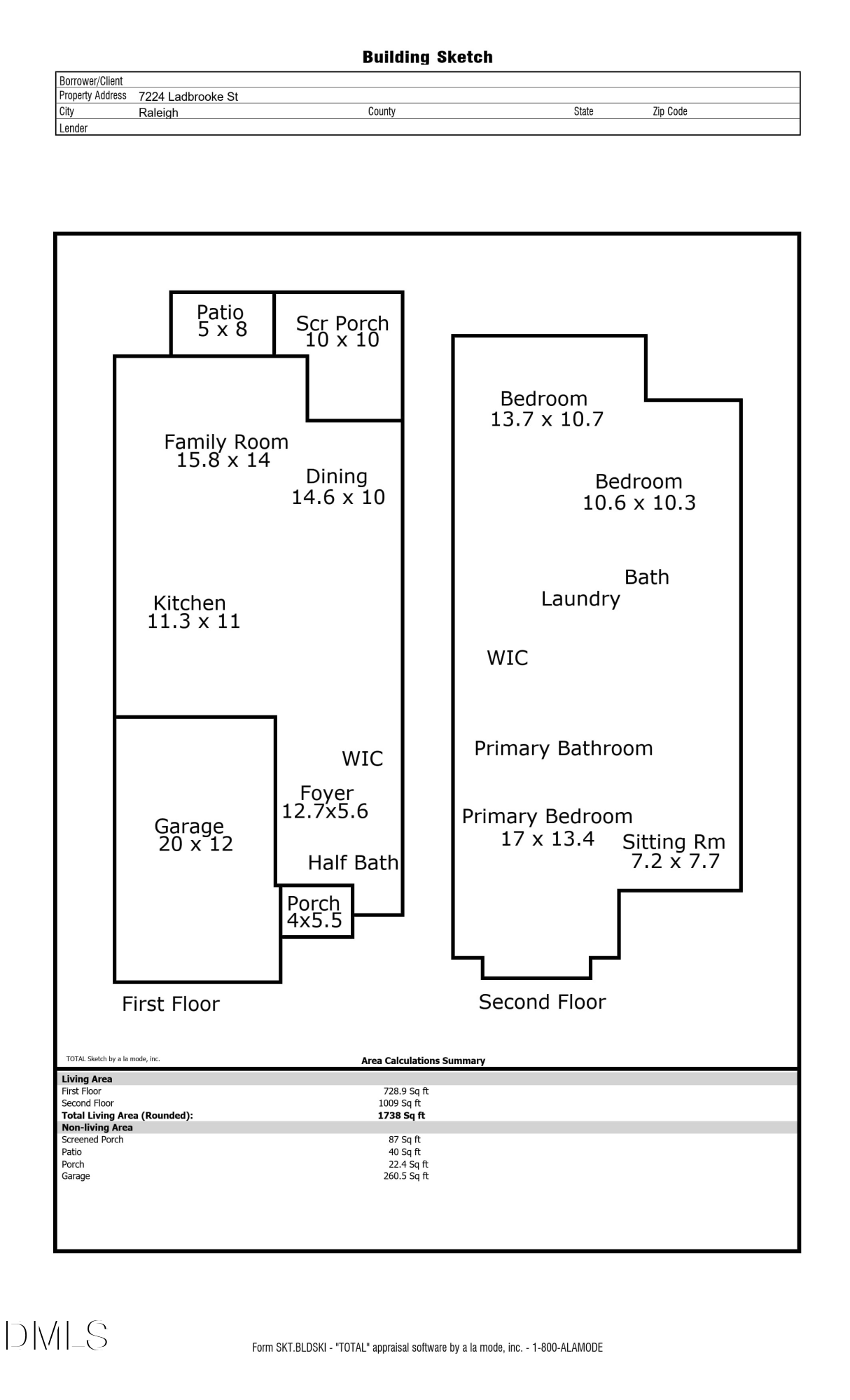 7224 Ladbrooke Street Raleigh, NC 27617 - Photo 29 of 29 Floor Plan