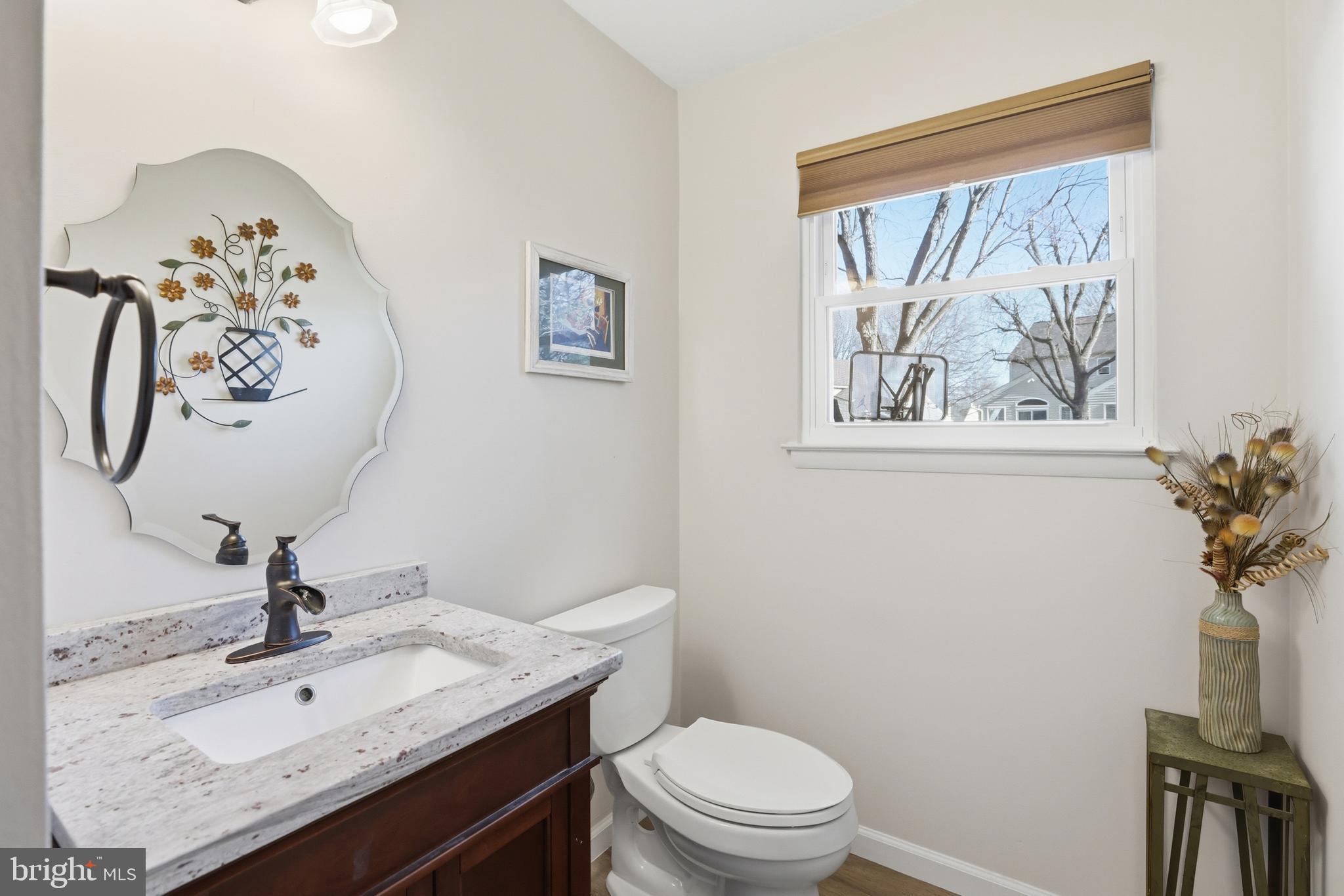 9709 Noble Ridge Terrace Gaithersburg, MD 20882 - Photo 14 of 64 a bathroom with a toilet sink and mirror
