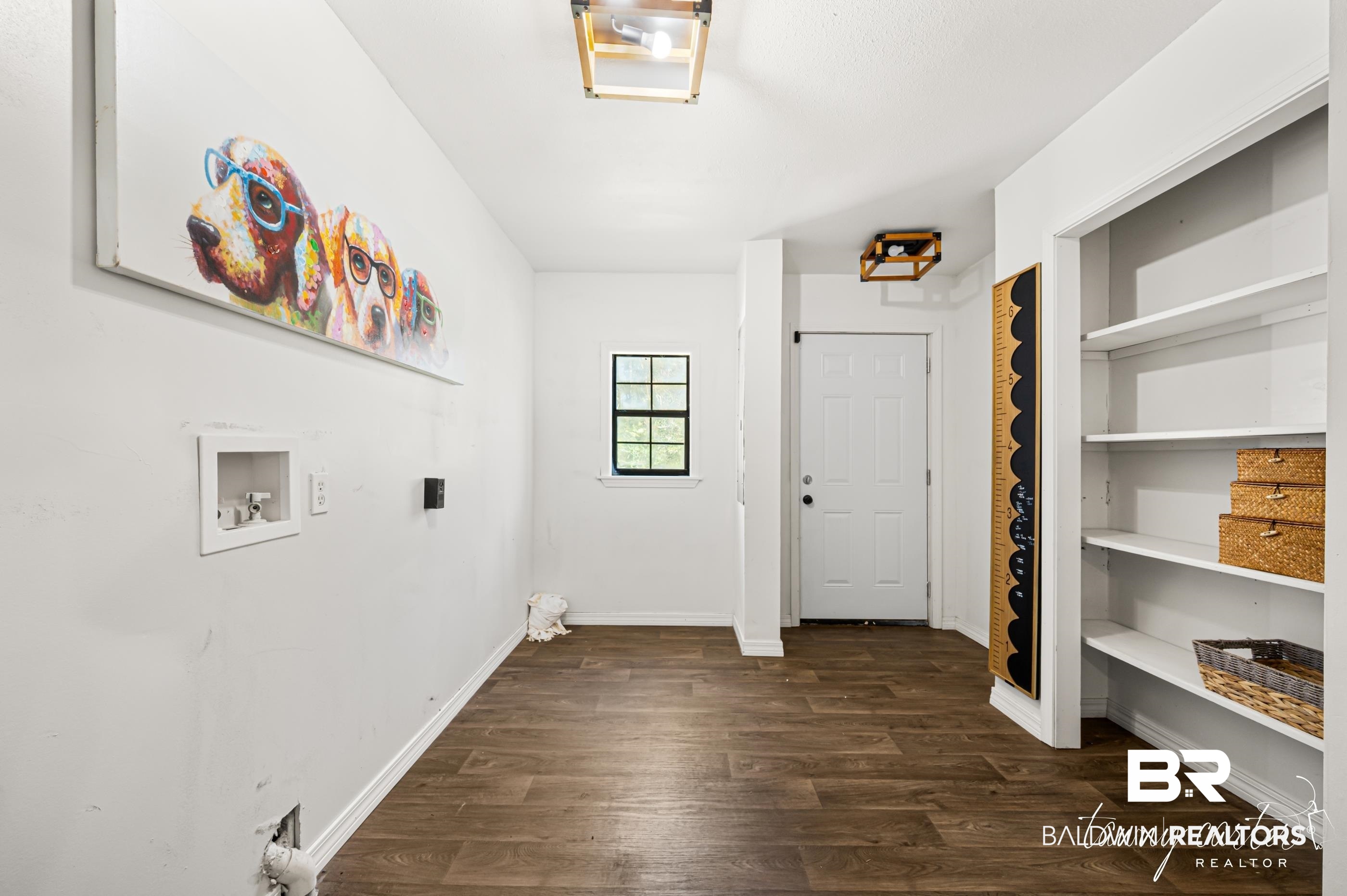 3086 Wild Fork Road Frisco City, AL 36445 - Photo 14 of 30 Washroom with dark wood-style floors and hookup for a washing machine