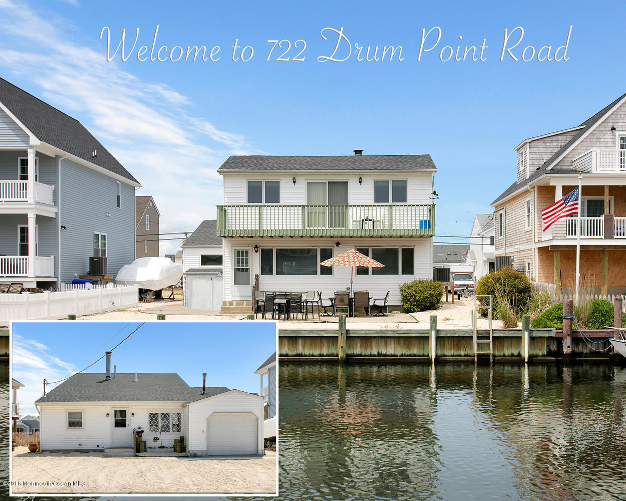 722 Drum Point Road Brick, NJ 08723 - Photo 1 of 28 a view of a lake with house