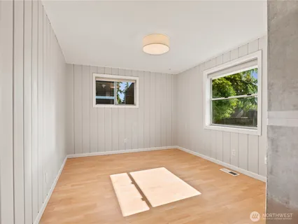 an empty room with a window