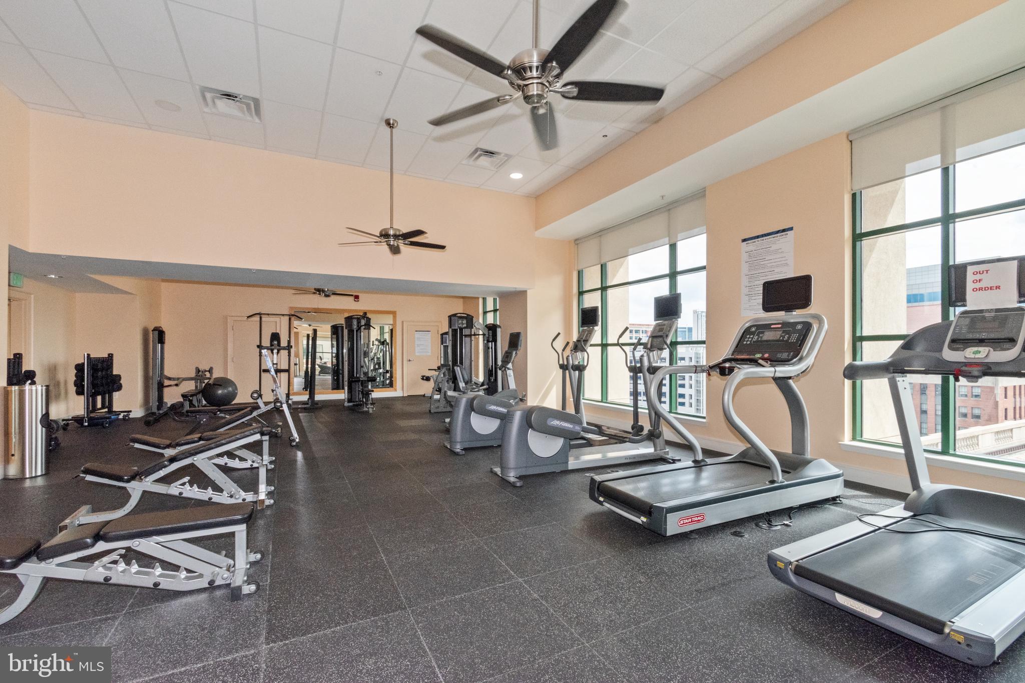 414 Water Street, Unit 2310 Baltimore, MD 21202 - Photo 30 of 31 a view of a room with gym equipment