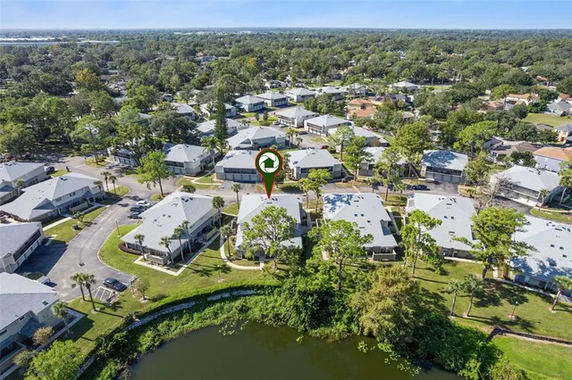 an aerial view of multiple house