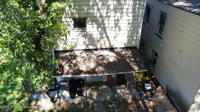 a view of swimming pool from a balcony