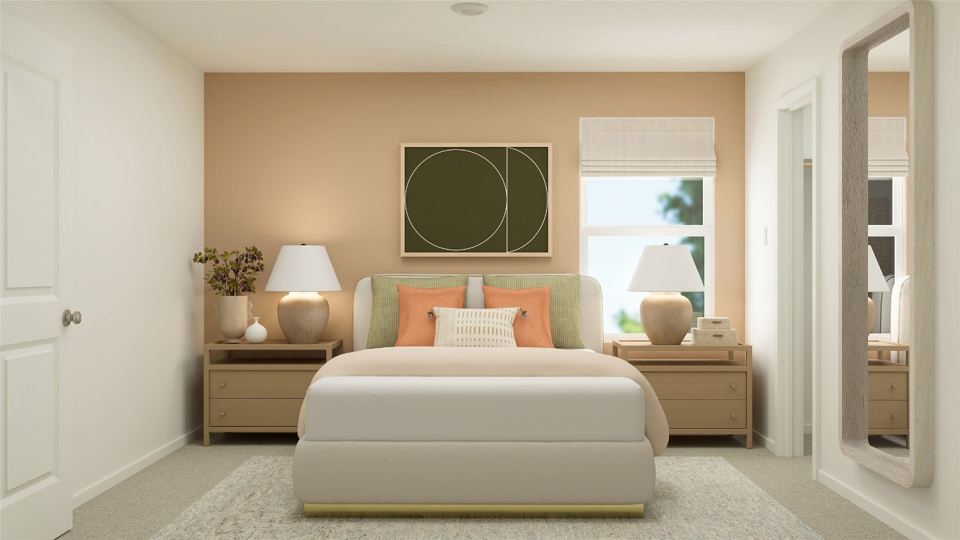 433 Silvercloud Drive Lockhart, TX 78644 - Photo 11 of 31 a bedroom with a bed and wooden floor