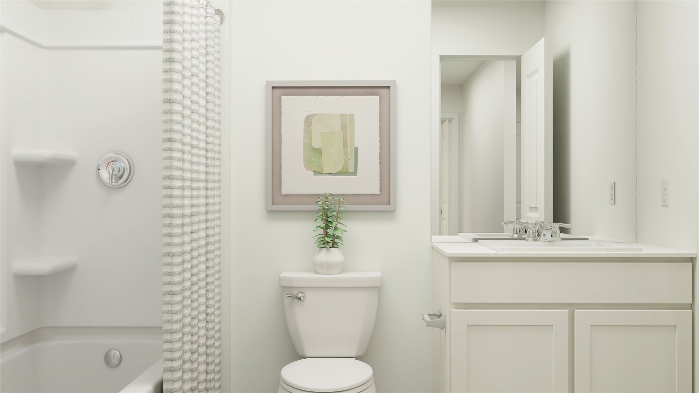433 Silvercloud Drive Lockhart, TX 78644 - Photo 27 of 31 a bathroom with a sink toilet and shower