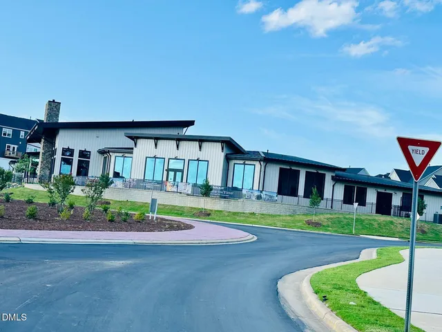 a view of a building with a swimming pool