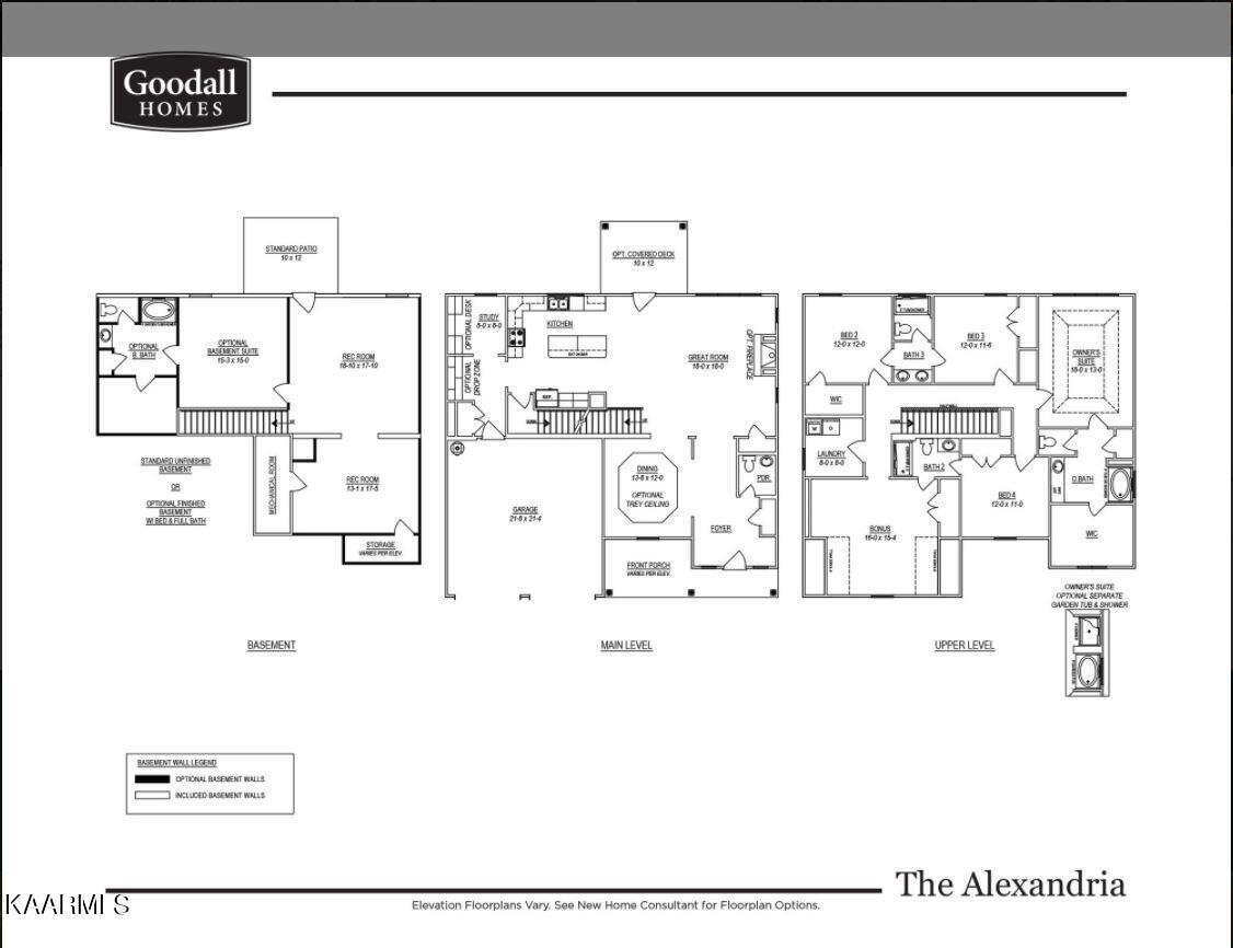 1400 Vale View Road Knoxville, TN 37922 - Photo 4 of 4 Alexandria Basement Floorplan