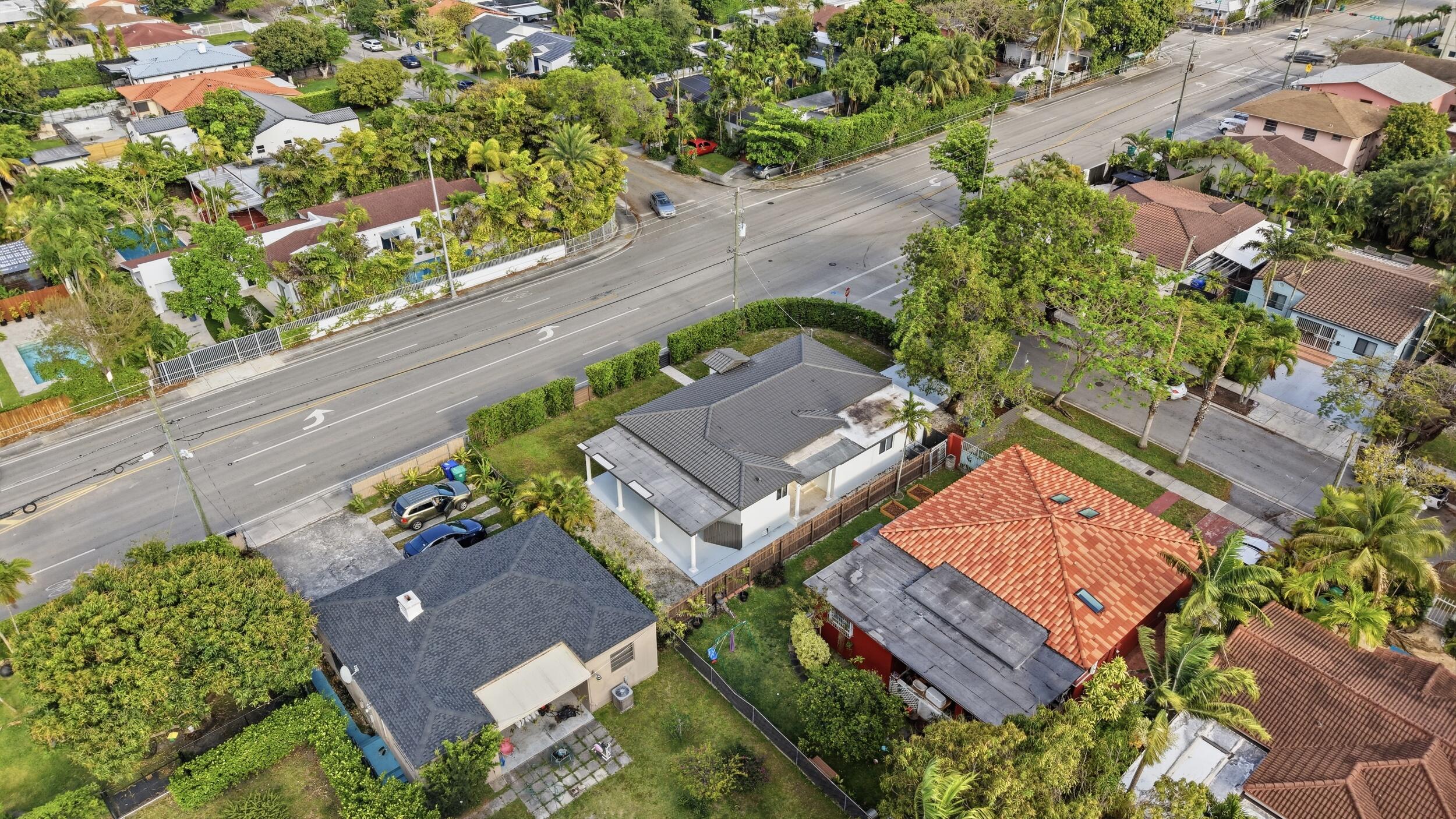 1770 Southwest 17th Avenue Miami, FL 33145 - Photo 43 of 46 an aerial view of a house with a garden
