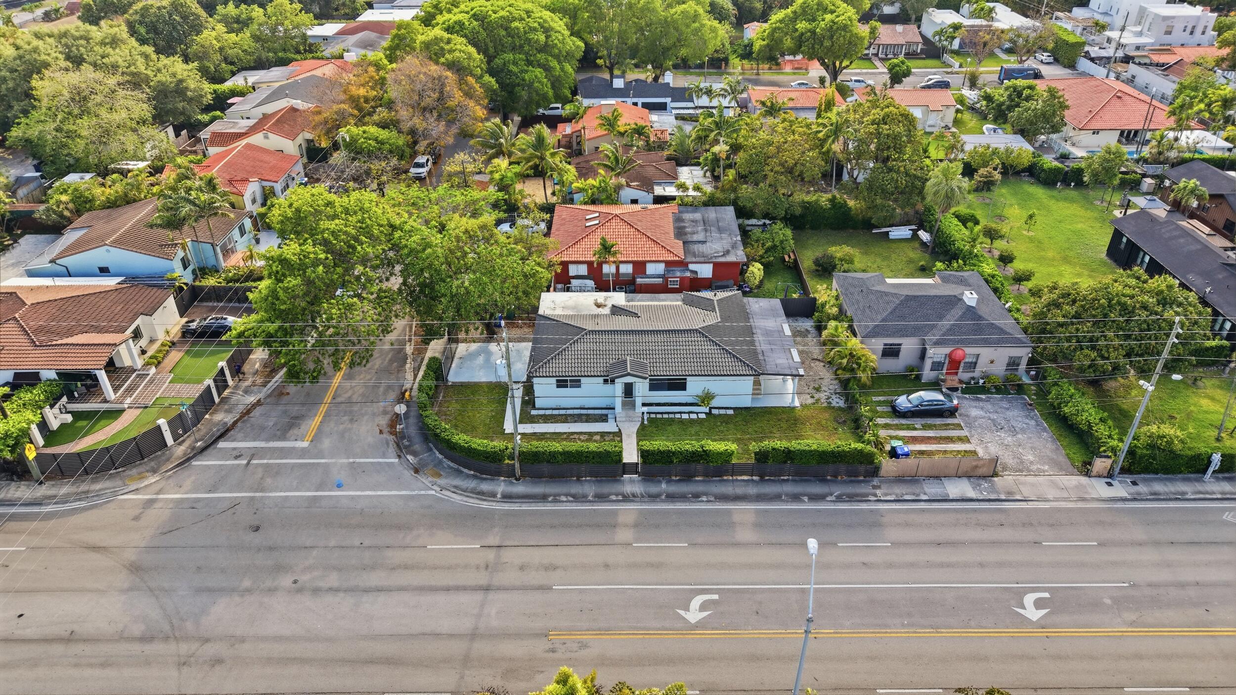 1770 Southwest 17th Avenue Miami, FL 33145 - Photo 45 of 46 an aerial view of a house with a garden