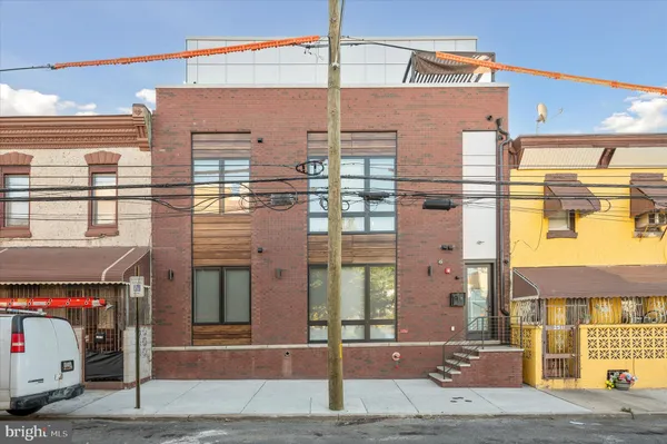 a front view of a building