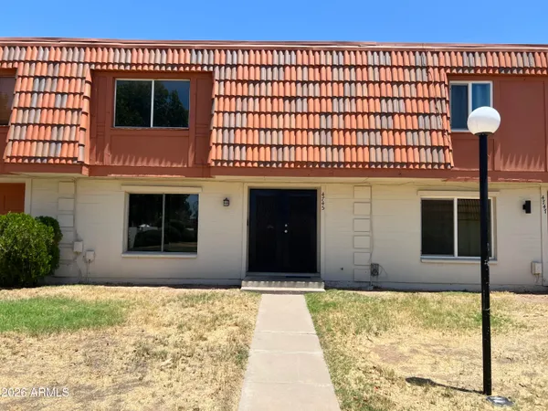 a front view of a house