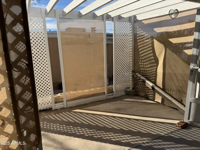 a view of a door of a house